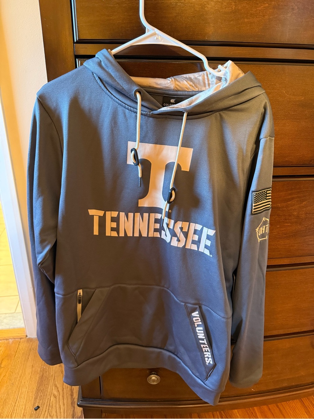 University of Tennessee Volunteers Gray Hoodie with Camo Hood